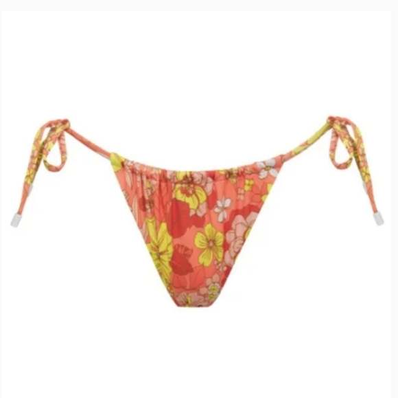 P1. NWT NWT Sanctuary Tunnel Side Hipster Bikini Bottom Mango XS - Picture 1 of 8
